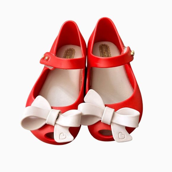 Bundle of 2 Pairs Authentic Mini Melissa Toddler Mary Jane Shoes - Picture 3 of 9